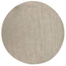  Handloom - 2. Wahl Teppich Ø 300 Moderner Rund Schwartz/Weiß/Creme Großer (Wolle, Indien)