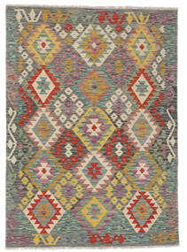  Kelim Afghan Old Style Teppich 118X164 Echter Orientalischer Handgewebter Dunkelgrün/Dunkelbraun (Wolle, Afghanistan)