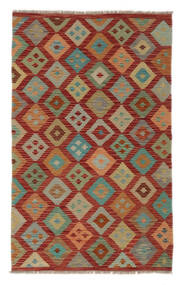  Kelim Afghan Old Style Teppich 118X189 Echter Orientalischer Handgewebter Dunkelbraun/Dunkelrot (Wolle, Afghanistan)