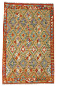  Kelim Afghan Old Style Teppich 123X189 Echter Orientalischer Handgewebter Dunkelrot/Weiß/Creme (Wolle, Afghanistan)