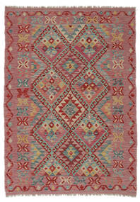  Kelim Afghan Old Style Teppich 127X180 Echter Orientalischer Handgewebter Dunkelbraun/Dunkelgrün (Wolle, Afghanistan)
