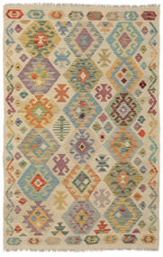  Kelim Afghan Old Style Teppich 114X177 Echter Orientalischer Handgewebter Braun/Dunkelgrün (Wolle, Afghanistan)