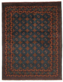  Afghan Teppich 151X192 Echter Orientalischer Handgeknüpfter Schwartz/Dunkelbraun (Wolle, Afghanistan)