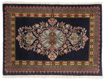  Kashmar Teppich 64X89 Echter Orientalischer Handgeknüpfter Schwartz/Dunkelbraun (Wolle, Persien/Iran)