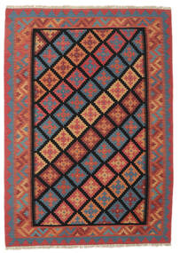  Kelim Fars Teppich 175X244 Echter Orientalischer Handgewebter Dunkelrot/Schwartz (Wolle, Persien/Iran)
