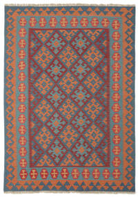  Kelim Fars Teppich 171X240 Echter Orientalischer Handgewebter Dunkelbraun/Schwartz (Wolle, Persien/Iran)