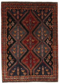  Ghashghai Teppich 209X293 Echter Orientalischer Handgeknüpfter Schwartz/Dunkelbraun (Wolle, Persien/Iran)