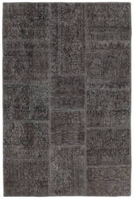  102X152 Patchwork - Persien/Iran Handgeknüpfter Teppich Schwarz/Dunkelgrau Persien/Iran 