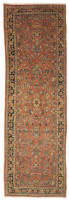  Antik Sarough Ca. 1900 Teppich 125X385 Echter Orientalischer Handgeknüpfter Läufer Dunkelbraun/Braun (Wolle, Persien/Iran)