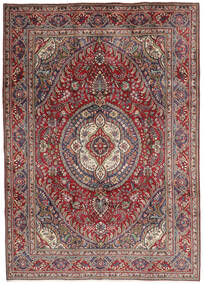  Täbriz Teppich 207X286 Echter Orientalischer Handgeknüpfter Dunkelbraun/Dunkelrot (Wolle, Persien/Iran)