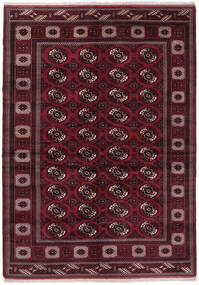  Turkaman Teppich 205X286 Echter Orientalischer Handgeknüpfter Schwartz/Dunkellila (Wolle, Persien/Iran)