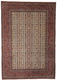  Orientalischer Antik Ghom Ca. 1920 Teppich Teppich 300X423 Schwarz/Braun Großer ( Persien/Iran)