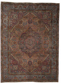  Persischer Antik Kerman Ca. 1920 Teppich 306X401 Schwarz/Braun 