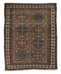  Antik Schirwan Ca. 1900 Teppich 100X150 Echter Orientalischer Handgeknüpfter Schwartz/Dunkelbraun (Wolle, Aserbaidschan/Rußland)