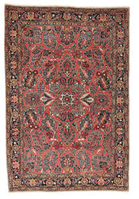  133X200 Sarough Ca.1920 Teppich Handgeknüpfter Teppich Dunkelrot/Schwarz Persien/Iran 