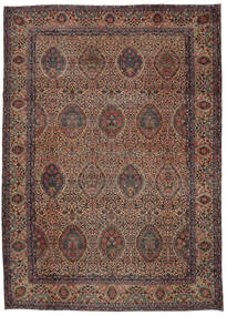  Persischer Antik Kerman Ca. 1900 Teppich Teppich 335X463 Schwarz/Braun Großer (Wolle, Persien/Iran)
