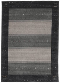  250X353 Gabbeh Indisch Teppich Handgeknüpfter Teppich Schwarz/Dunkelgrau Indien 