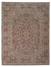  Kerman Teppich 292X378 Echter Orientalischer Handgeknüpfter Dunkelbraun/Dunkelrot Großer (Wolle, Persien/Iran)
