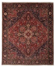 305X363 Heriz Teppich Teppich Orientalischer Schwarz/Dunkelrot Großer (Wolle, Persien/Iran)
