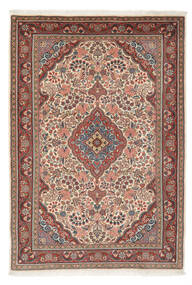  Sarough Teppich 108X158 Echter Orientalischer Handgeknüpfter Dunkelbraun/Dunkelgrau (Wolle, Persien/Iran)