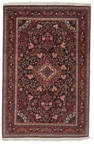  Sarough Teppich 104X157 Echter Orientalischer Handgeknüpfter Schwartz/Dunkelbraun (Wolle, Persien/Iran)