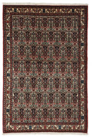  Persischer Abadeh Teppich Teppich 105X158 Schwarz/Dunkelrot (Wolle, Persien/Iran)