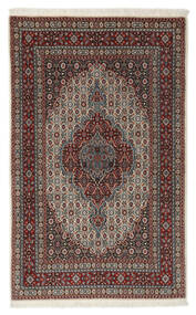  Moud Teppich 92X150 Echter Orientalischer Handgeknüpfter Schwartz/Dunkelbraun ( Persien/Iran)