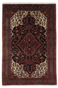  153X232 Nahavand Old Teppich Handgeknüpfter Teppich Schwarz/Dunkelrot Persien/Iran 