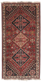  Ghashghai Teppich 80X153 Echter Orientalischer Handgeknüpfter Läufer Schwartz/Dunkelbraun (Wolle, Persien/Iran)