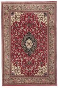 195X300 Ghom Kork/Seide Teppich Orientalischer Braun/Dunkelrot ( Persien/Iran)