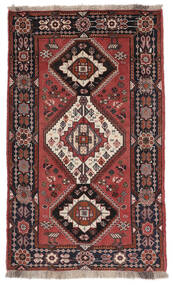  Ghashghai Teppich 82X138 Echter Orientalischer Handgeknüpfter Schwartz/Dunkelbraun (Wolle, Persien/Iran)