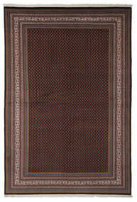 Sarough Mir Teppich Teppich 216X318 Schwarz/Dunkelrot (Wolle, Persien/Iran)