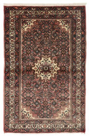  Hamadan Teppich 100X152 Echter Orientalischer Handgeknüpfter Schwartz/Dunkelbraun (Wolle, Persien/Iran)