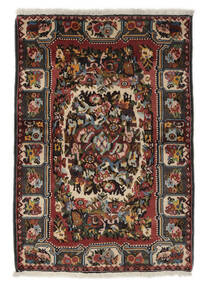  Hamadan Teppich 112X160 Echter Orientalischer Handgeknüpfter Schwartz/Dunkelbraun (Wolle, Persien/Iran)
