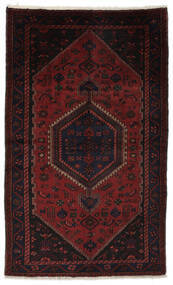  133X222 Zanjan Teppich Schwarz/Dunkelrot Persien/Iran 