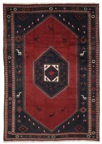 Klardasht Teppich 208X300 Echter Orientalischer Handgeknüpfter Schwartz/Dunkelrot (Wolle, Persien/Iran)