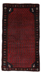  Hamadan Teppich 155X290 Echter Orientalischer Handgeknüpfter Läufer Schwartz/Beige (Wolle, Persien/Iran)