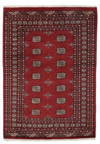  Pakistan Buchara 3Ply Teppich 139X193 Echter Orientalischer Handgeknüpfter Schwartz/Dunkelrot (Wolle, Pakistan)