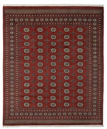 Handgeknüpfter Pakistan Buchara 2Ply Teppich 248X294 Wollteppich Schwarz/Dunkelrot Groß Teppich 