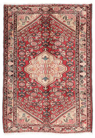  Rudbar Teppich 64X93 Echter Orientalischer Handgeknüpfter Dunkelrot/Dunkelbraun (Wolle, Persien/Iran)