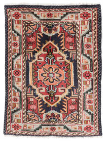  Hamadan Teppich 63X82 Echter Orientalischer Handgeknüpfter Schwartz/Rot (Wolle, Persien/Iran)