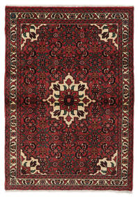  103X144 Hosseinabad Teppich Schwarz/Dunkelrot Persien/Iran 
