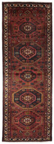  Hamadan Teppich 103X291 Echter Orientalischer Handgeknüpfter Läufer Schwartz/Dunkelbraun (Wolle, Persien/Iran)