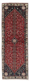  Abadeh Teppich 72X205 Echter Orientalischer Handgeknüpfter Läufer Schwartz/Dunkelbraun (Wolle, Persien/Iran)
