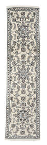  Nain Teppich 78X302 Echter Orientalischer Handgeknüpfter Läufer Schwartz/Dunkelgrau (Wolle, Persien/Iran)