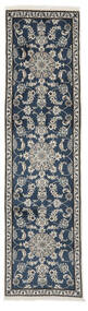  Nain Teppich 78X289 Echter Orientalischer Handgeknüpfter Läufer Schwartz/Dunkelgrau (Wolle, Persien/Iran)