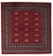  Pakistan Buchara 2Ply Teppich 210X210 Echter Orientalischer Handgeknüpfter Quadratisch Schwartz/Dunkellila (Wolle, Pakistan)