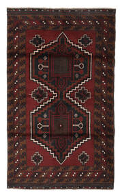  Belutsch Teppich 112X194 Echter Orientalischer Handgeknüpfter Schwartz (Wolle, Afghanistan)