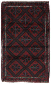  Belutsch Teppich 91X145 Echter Orientalischer Handgeknüpfter Schwartz (Wolle, Afghanistan)