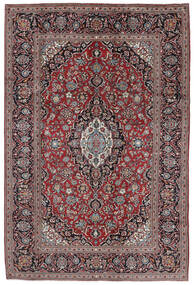  Keshan Teppich 199X300 Echter Orientalischer Handgeknüpfter Schwartz/Dunkelbraun (Wolle, Persien/Iran)